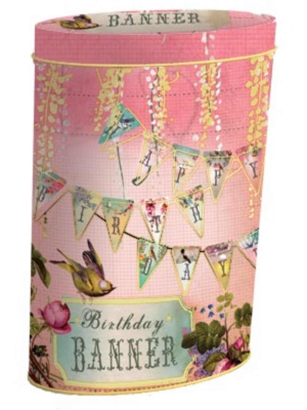 Papaya Art Happy Birthday Banner in Tin